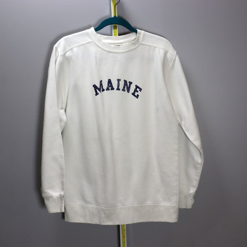 Comfort Colors Maine Graphic Sweatshirt Unisex Small White‎ Crewneck